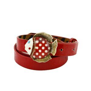 Betsey Johnson patent leather fish waist belt #175-111